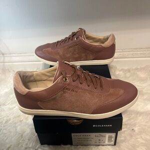 Mauve Leather & Suede Sneaker
